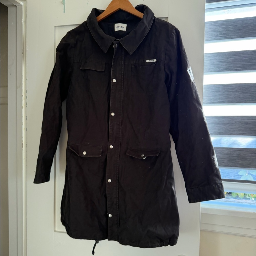 Rhythm Black Lightweight Shirt Jacket